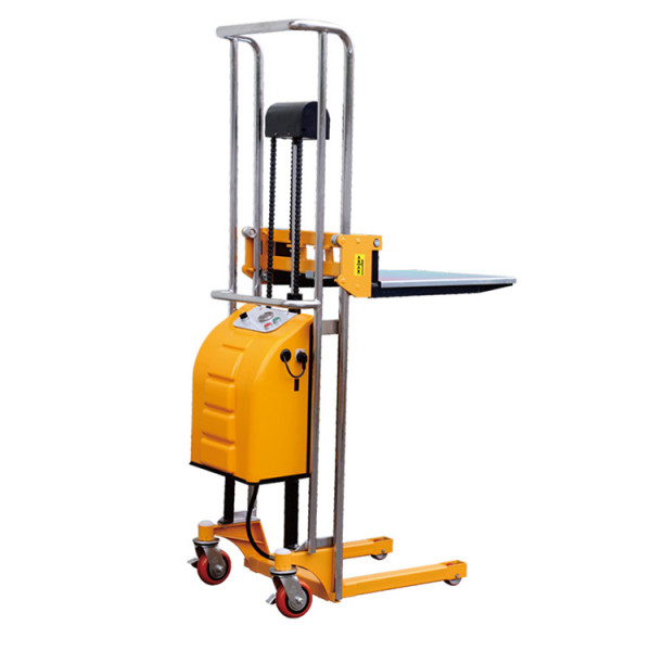400KG Hydraulic and Electric Light Stacker Mini Forklift 0.4ton With 1.3m/1.5m/1.7m Lifting Height
