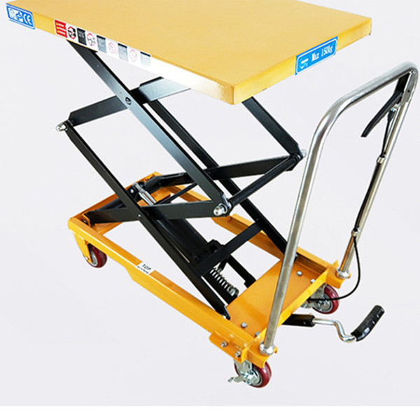 Hydraulic Lift Table Cart, 500lbs Capacity 28.5