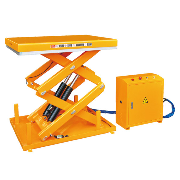1 ton small electric hydraulic scissor lift table Manual hydraulic lifting platform fixed lifting platform fixed lifting plat